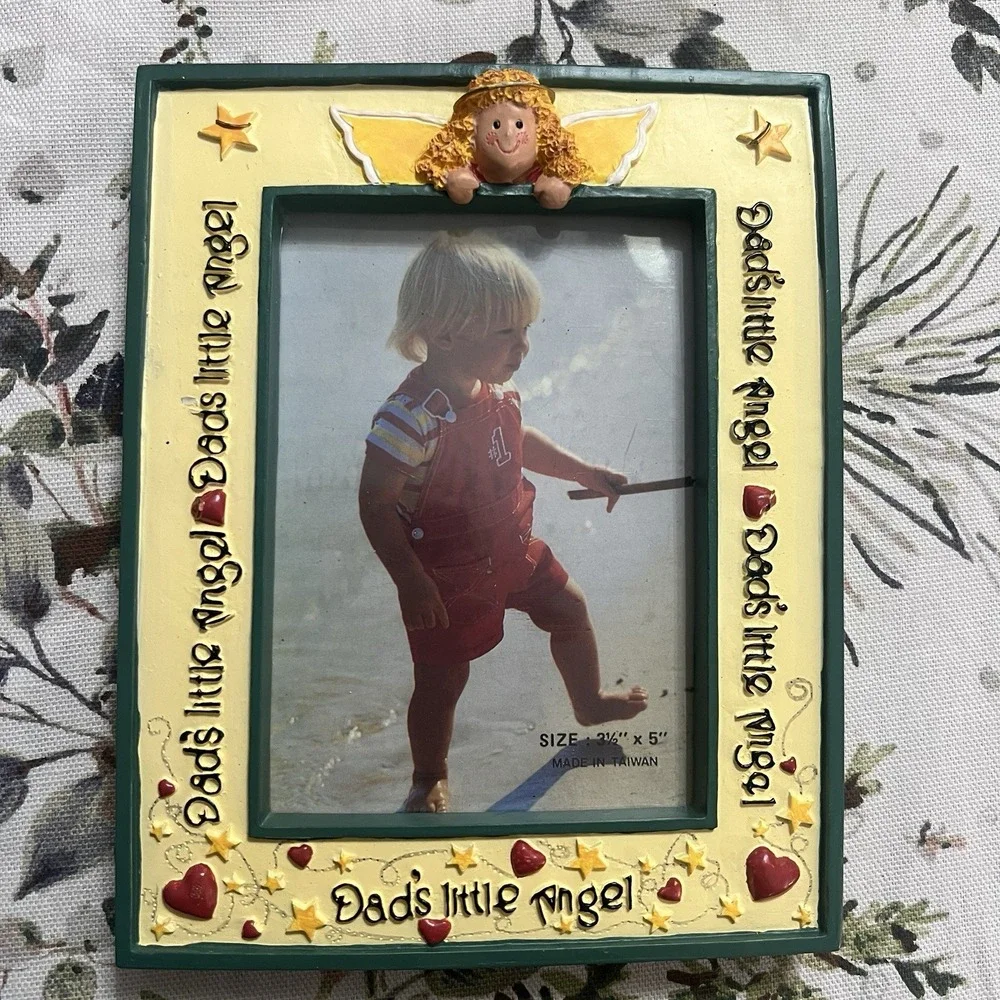 Daddy's little Angel Vintage‎ picture frame From 1975